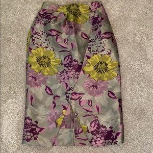 ASOS DESIGN Floral Jacquard faux wrap midi skirt